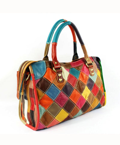 Patchwork Élégance – Le sac qui respire la couleur