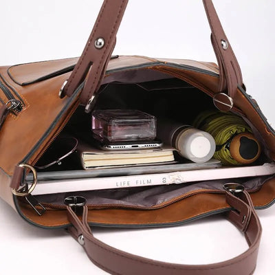 Nikki - Sac à bandoulière en cuir vintage