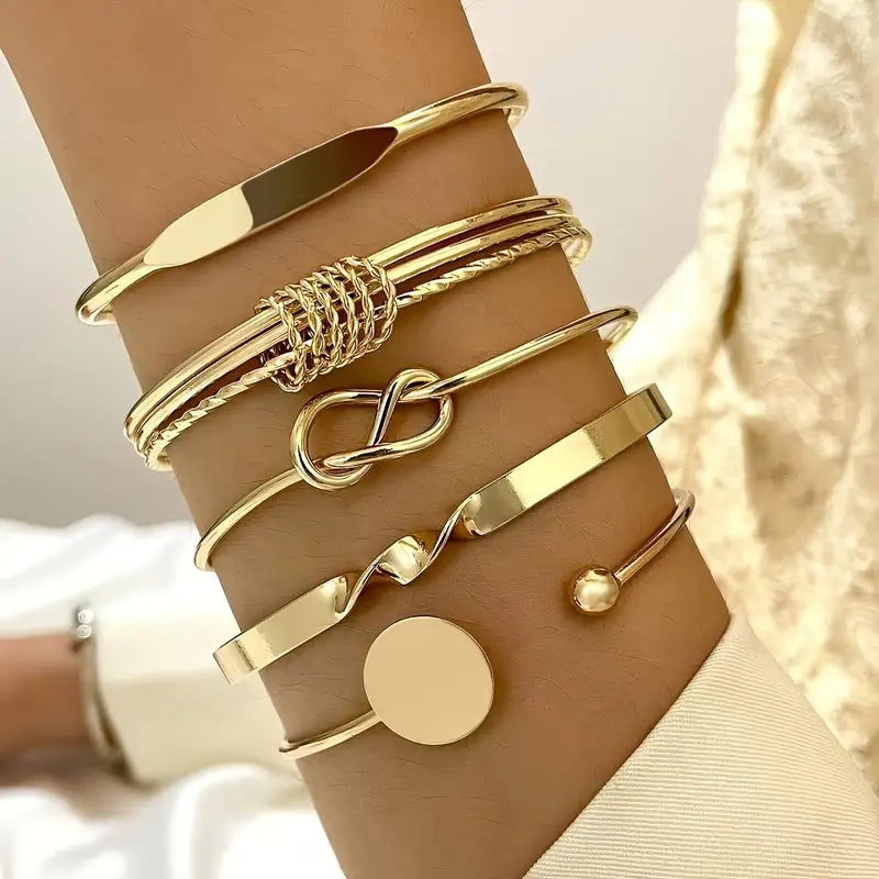 Rayon de Lune – Coffret de 5 Bracelets Dorés