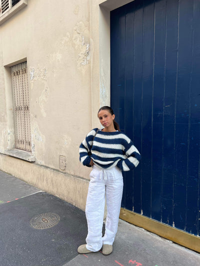 Ivy | Pull Rayé en Maille