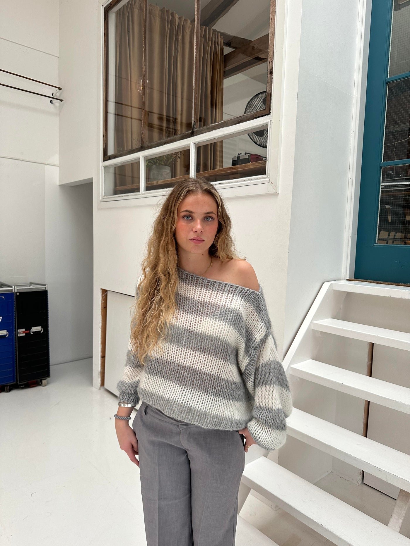 Ivy | Pull Rayé en Maille