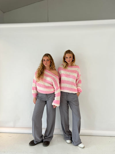Ivy | Pull Rayé en Maille