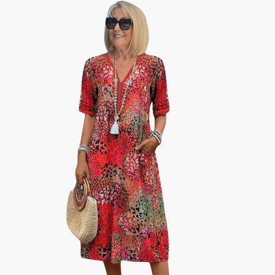 Colette – Robe imprimée florale artistique