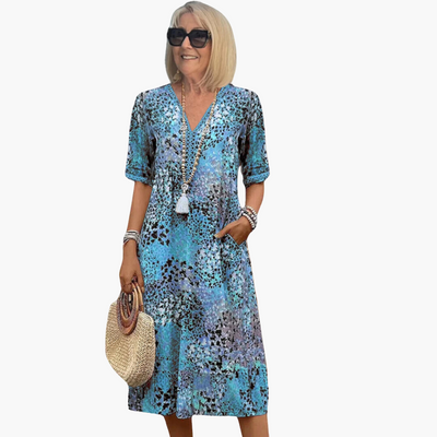 Colette – Robe imprimée florale artistique