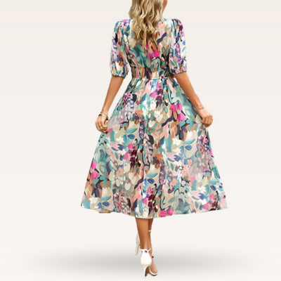 Fleurianne – Robe fluide à imprimé floral