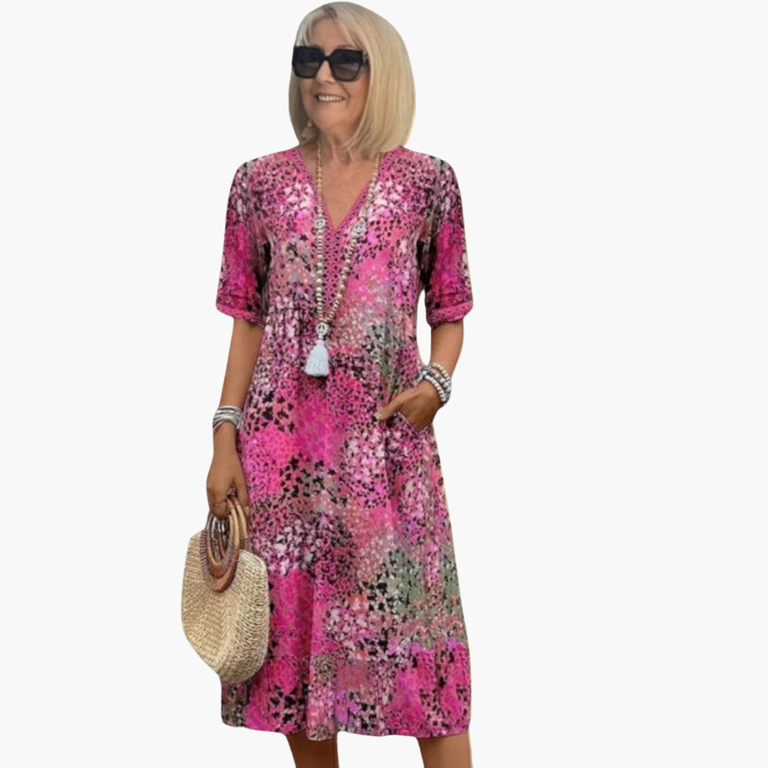 Colette – Robe imprimée florale artistique