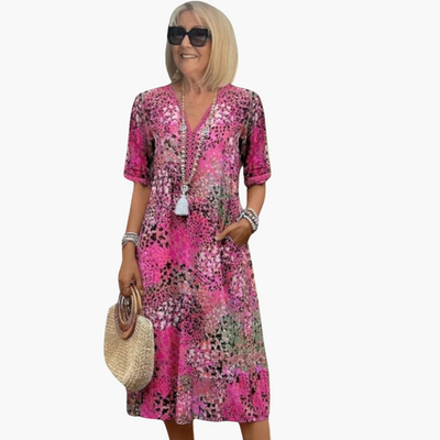 Colette – Robe imprimée florale artistique