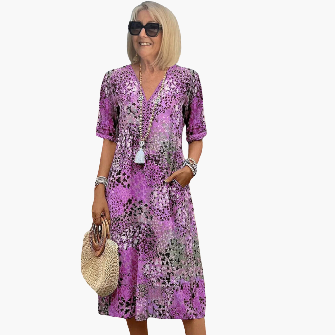 Colette – Robe imprimée florale artistique
