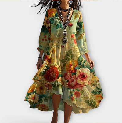 Paloma | Robe midi florale bohème