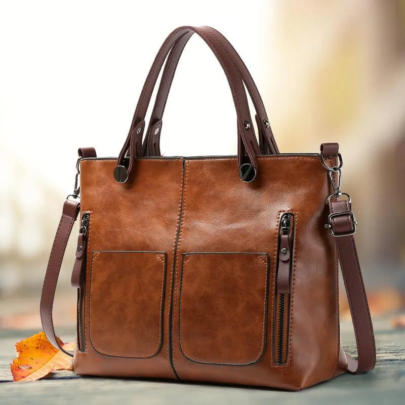 Nikki - Sac à bandoulière en cuir vintage