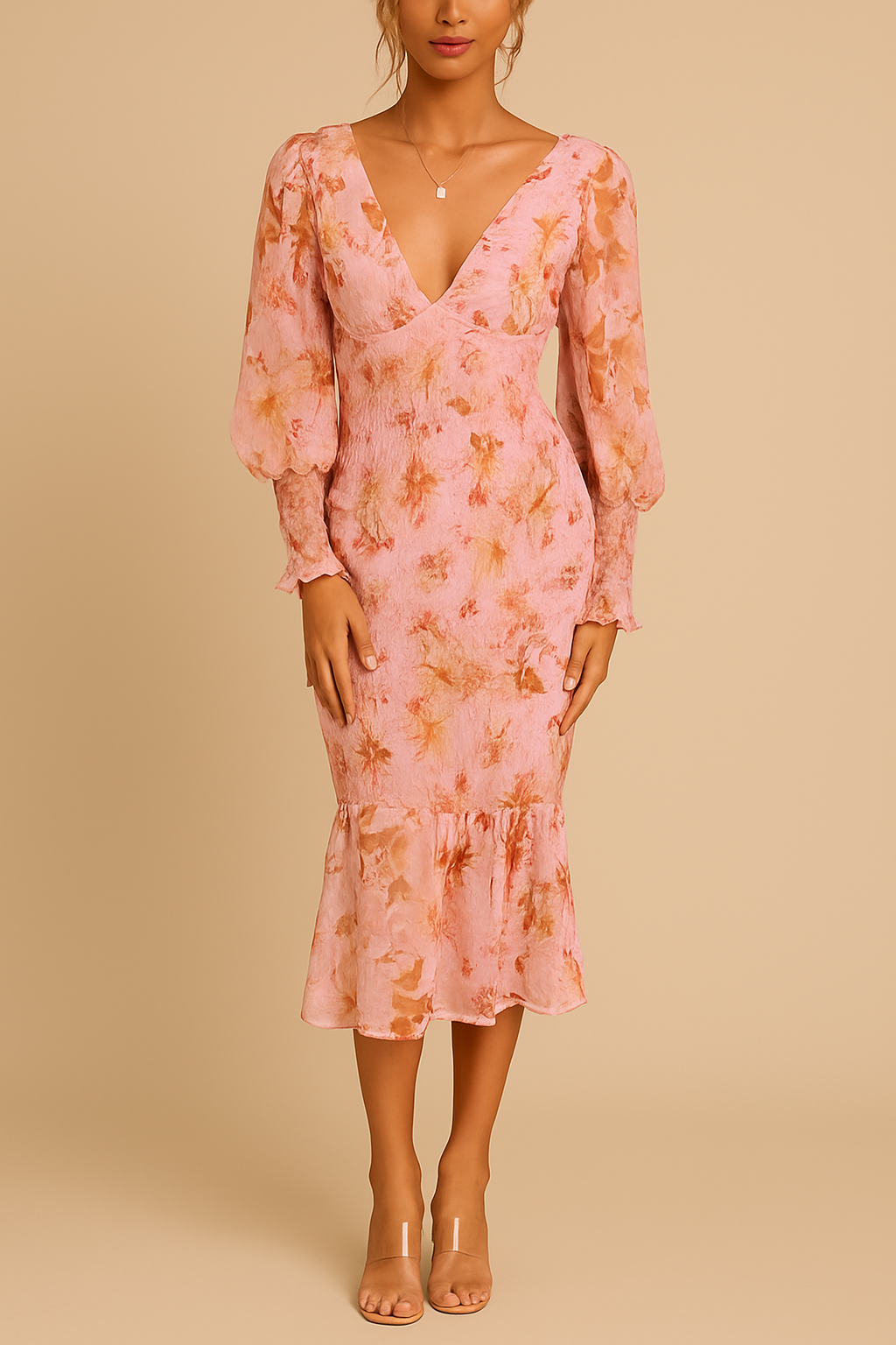 Maïa | Robe fleurie romantique aux détails raffinés