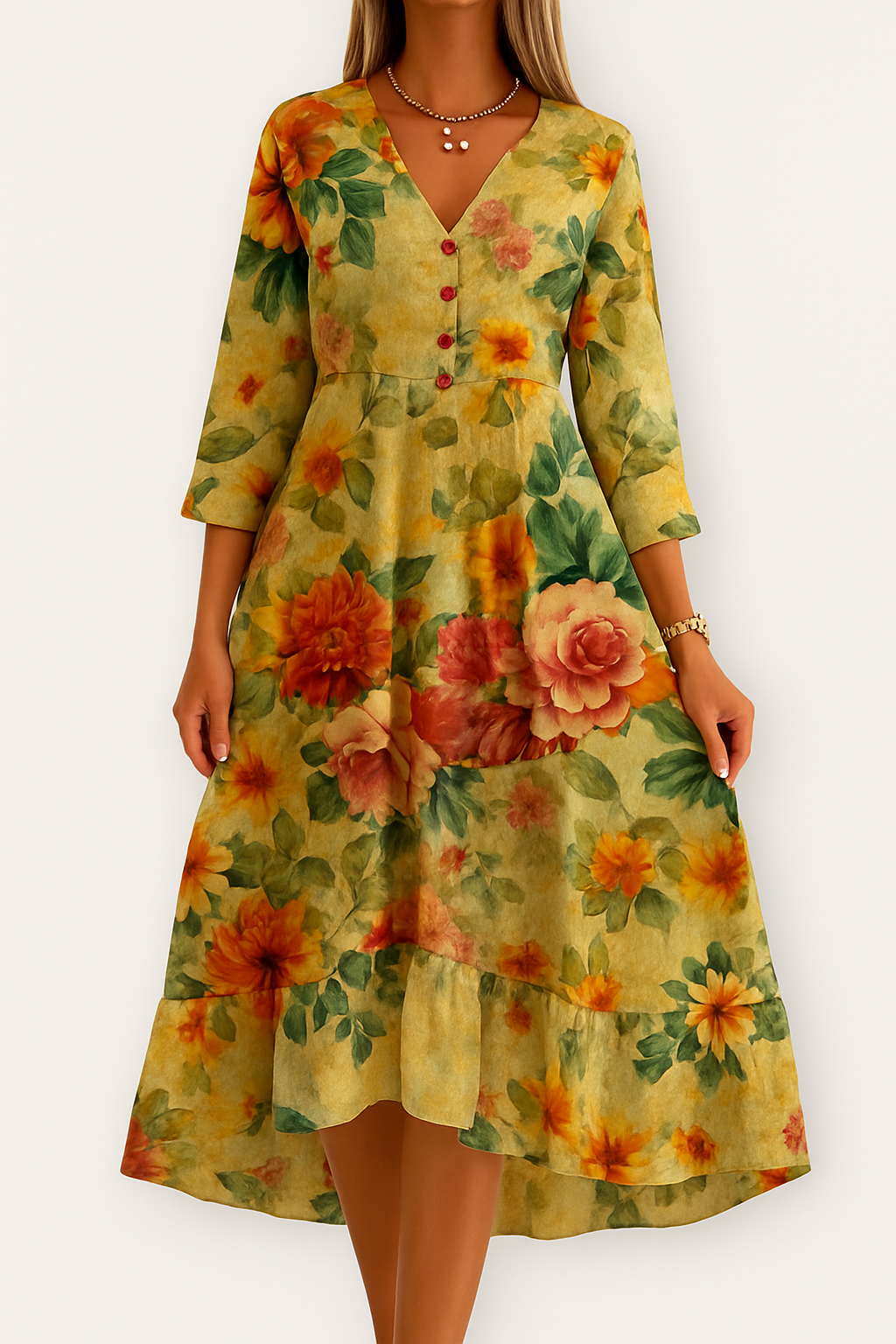 Paloma | Robe midi florale bohème