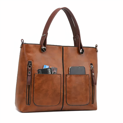 Maëlle - Sac à bandoulière en cuir de style vintage