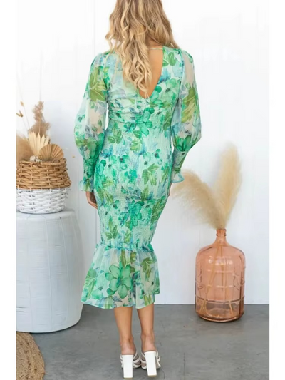 Maïa | Robe fleurie romantique aux détails raffinés