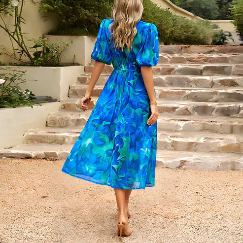 Fleurianne – Robe fluide à imprimé floral