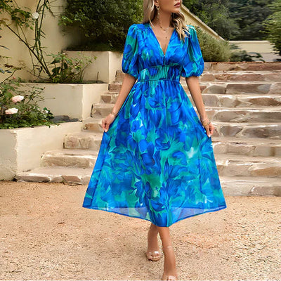 Fleurianne – Robe fluide à imprimé floral