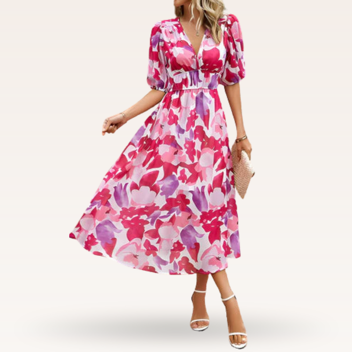 Fleurianne – Robe fluide à imprimé floral