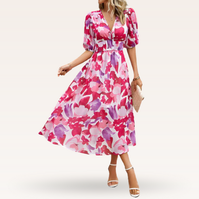 Fleurianne – Robe fluide à imprimé floral