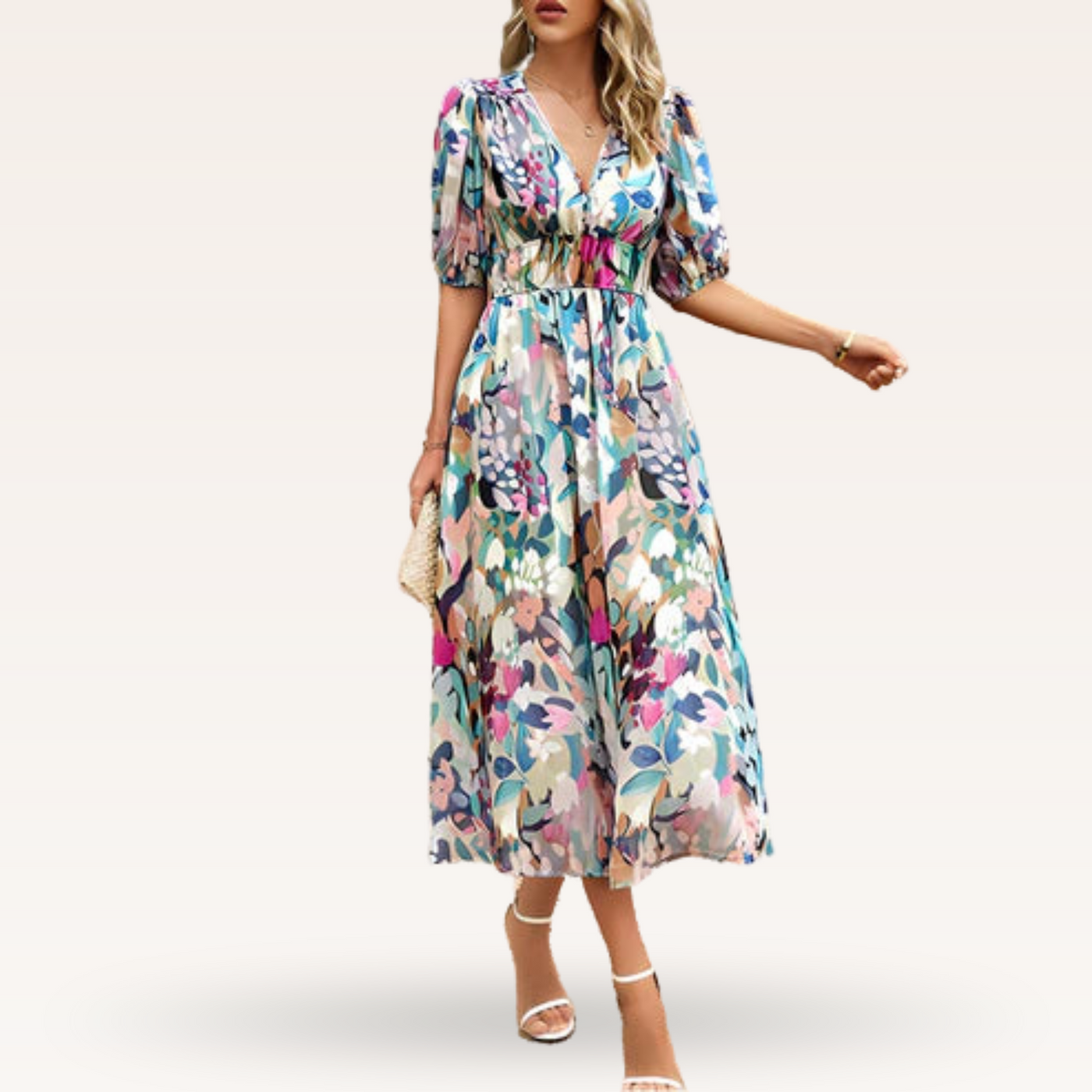 Fleurianne – Robe fluide à imprimé floral