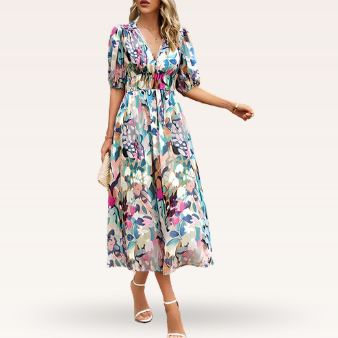 Fleurianne – Robe fluide à imprimé floral