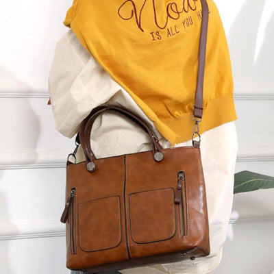 Nikki - Sac à bandoulière en cuir vintage